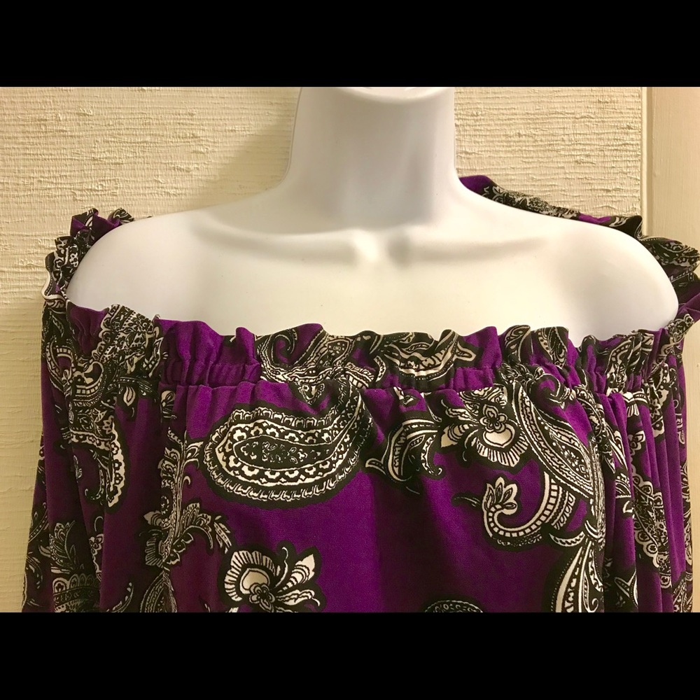 Adorable, soft & comfy by INC Off shoulder blouse.